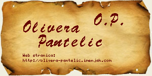 Olivera Pantelić vizit kartica